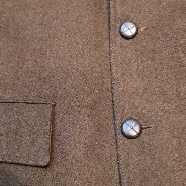 Towncraft Vintage Towncraft Wool coat long faux f… - image 3
