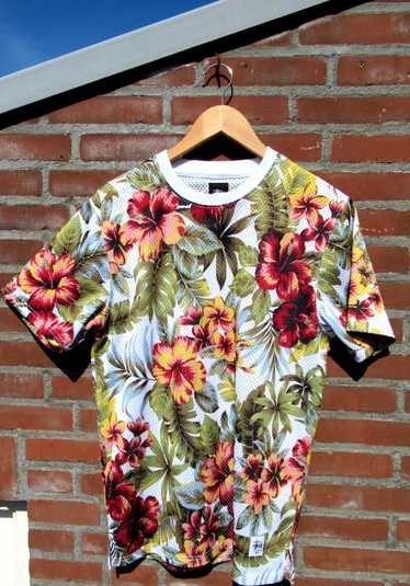 Size Large Boho Tshirt 90s Floral Tshirt Vintage Tshirt Floral Top 80s Flower Shirt Cotton Tee 1990s Minimalist Floral Tshirt