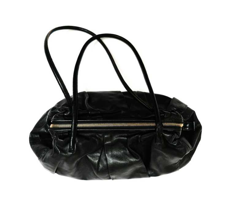 Miu Miu Black Leather shoulder Handbag Vintage Purse Bag #1
