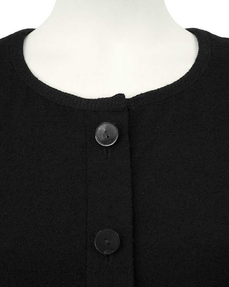 Hattie Carnegie Black Boucle Long Sleeve Day Dress - image 4
