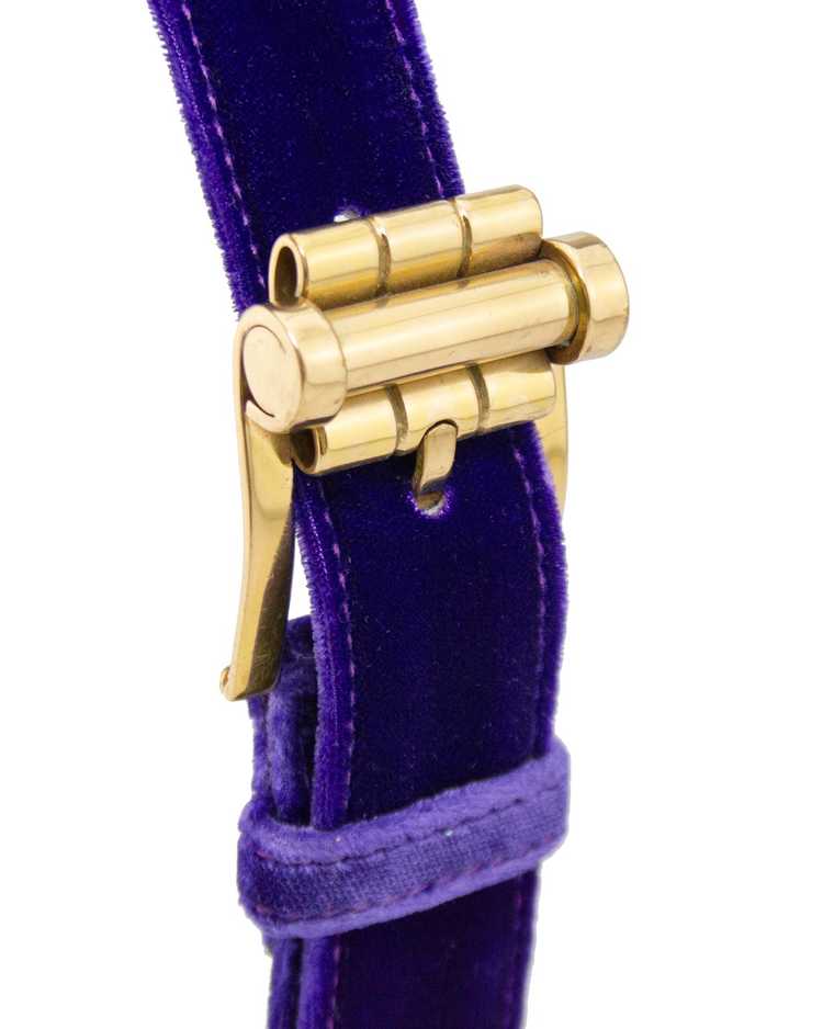 Versace Purple Velvet and Pearl Belt - image 2