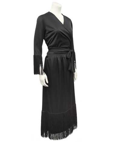 Givenchy Black 2 Piece Wrap Set with Fringe - image 1