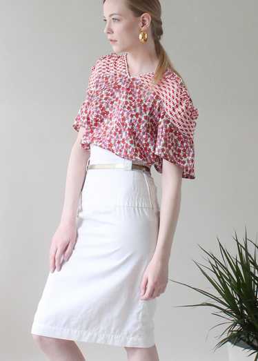 Vintage 1980s YSL White Skirt - image 1