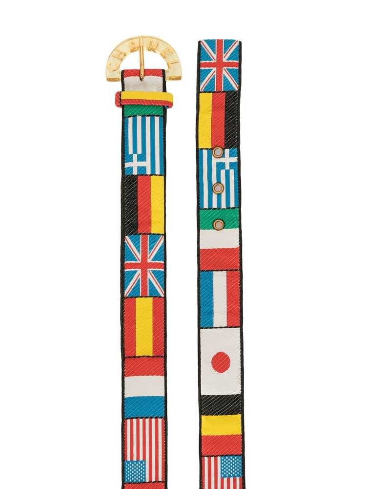 CHANEL Pre-Owned 2005 flag motifs belt - Black - image 2