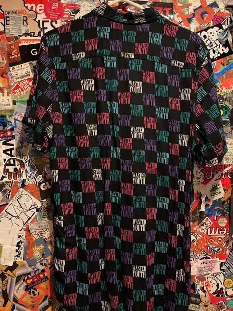 Wesc Wesc Wasted Youth All Over Print Button up (M) - Gem