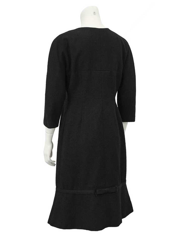 Hattie Carnegie Black Boucle Long Sleeve Day Dress - image 3