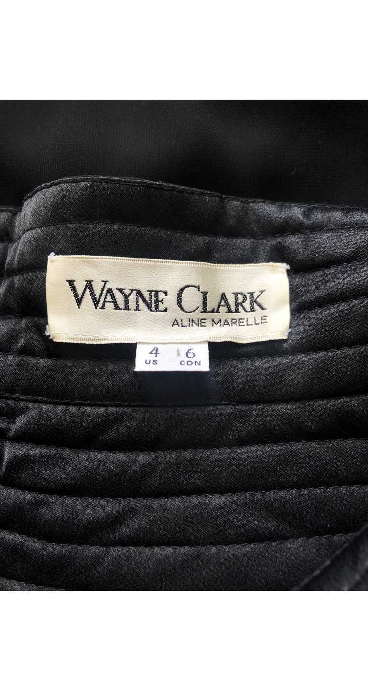 Wayne Clark 1980s Black Silk & Chiffon High-Waist… - image 6