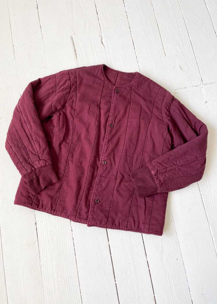 Vintage Aubergine Dyed Cotton Liner Jacket - image 1