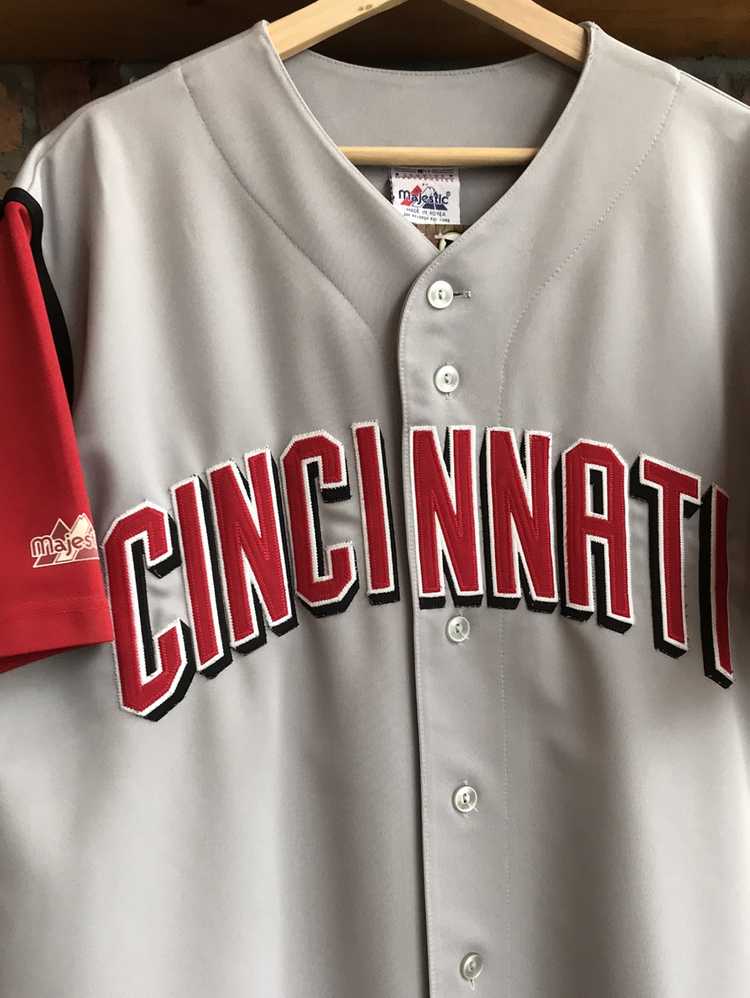 Cincinnati Reds True Fan Sewn MLB White Team Jersey Red Men's Sz XL