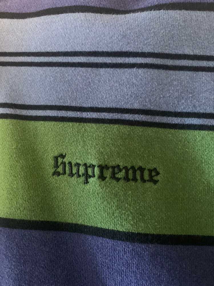 Supreme Supreme striped hooded crew neck - Gem