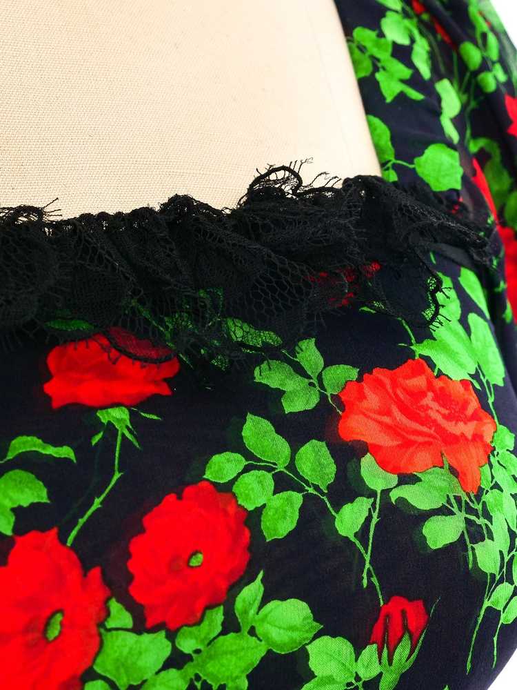 Yves Saint Laurent Rose Printed Silk Chiffon Dress - image 5