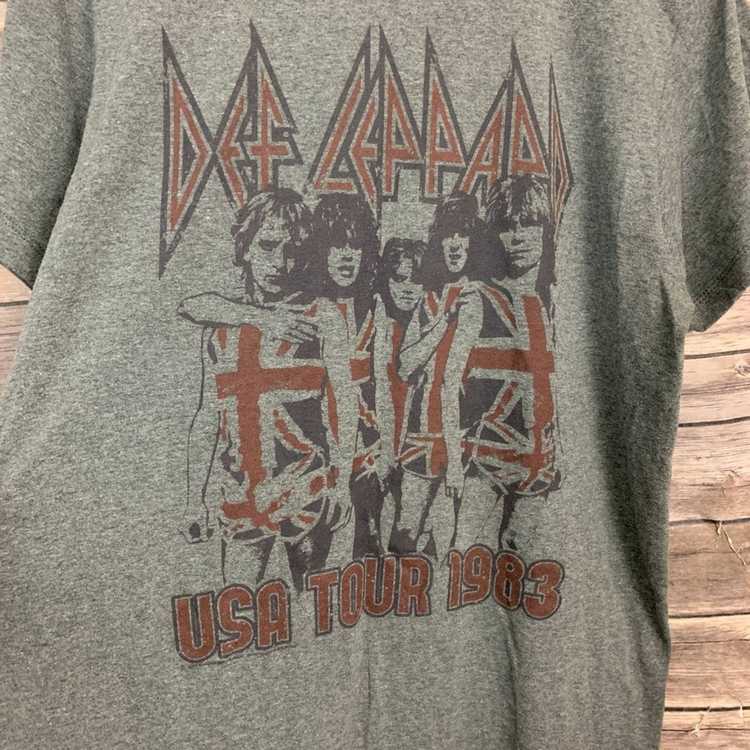 Band Tees Def Leppard USA Tour 1983 Gray T-shirt - image 2
