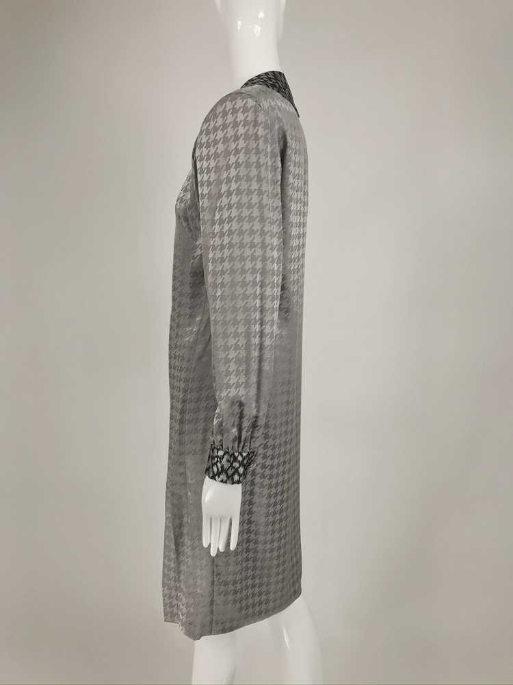 Vintage James Galanos Couture Pleated Print Dress… - image 11
