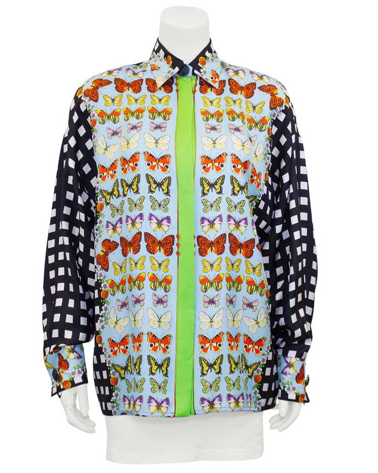 Versace Butterfly Silk Shirt - image 3