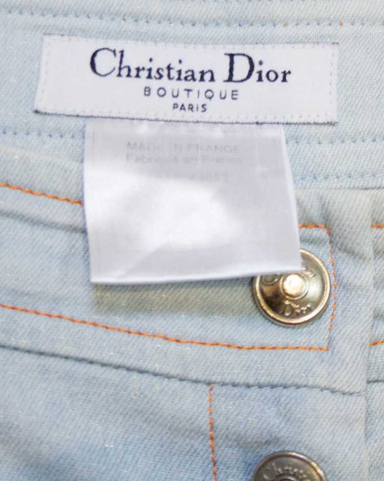 Christian Dior Light Wash Metallic Jeans - image 5