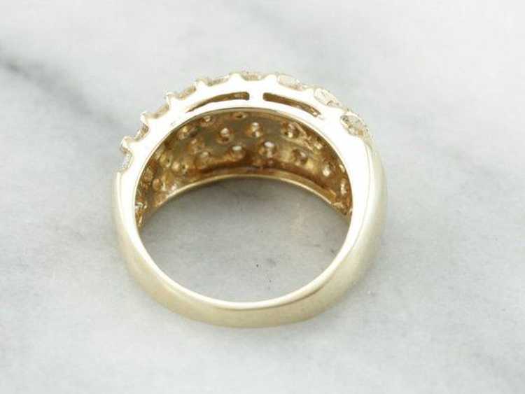 Vintage Diamond Cocktail Ring, High Fashion State… - image 3