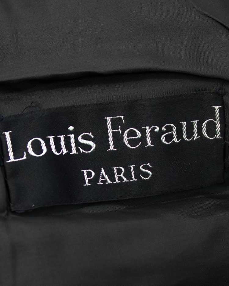 Louis Féraud Black Silk and Velvet Cocktail Dress - image 6