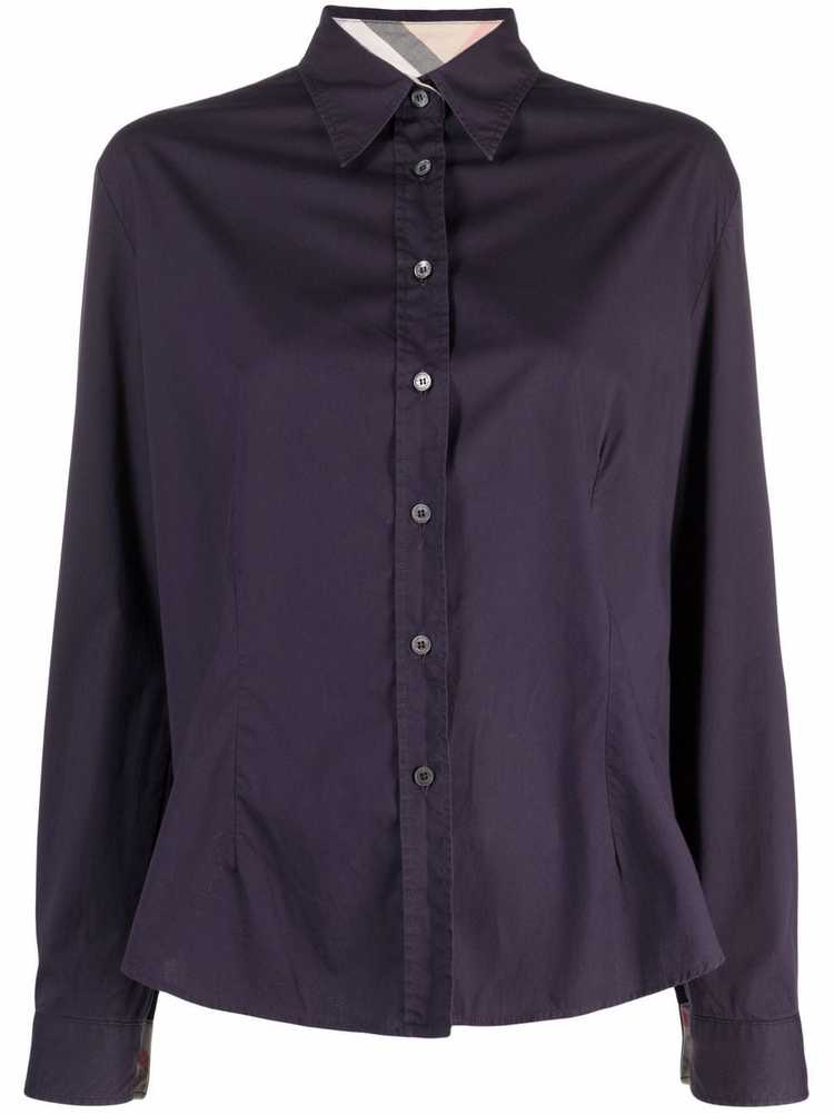 Burberry Pre-Owned 2000s spread collar button-up … - image 1