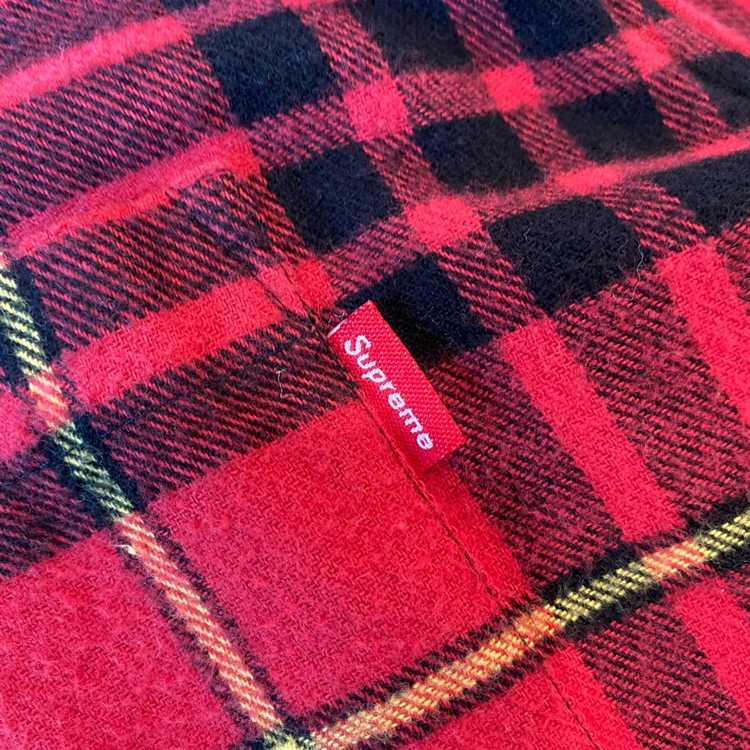 Supreme FW13 Supreme Tartan Flannel L/S Shirt Red… - image 5