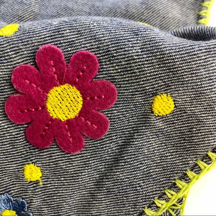 Fendi FENDI Daisy Flower Appliqué Wool Silk Print… - image 4