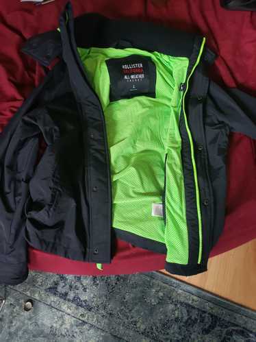 Y2K Hollister California All-Weather Jacket Black Full Zip Jacket Outerwear  2000