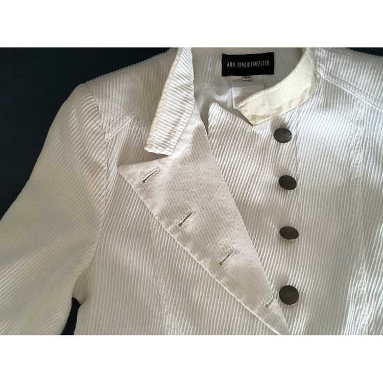 Ann Demeulemeester Jacket/Coat Cotton in White - image 3