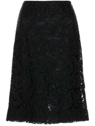 Prada Pre-Owned 2000s baroque-lace pencil skirt -… - image 1