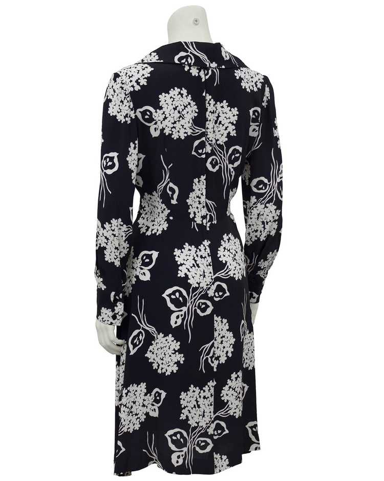 Black and Cream Floral Rayon Dress - image 3
