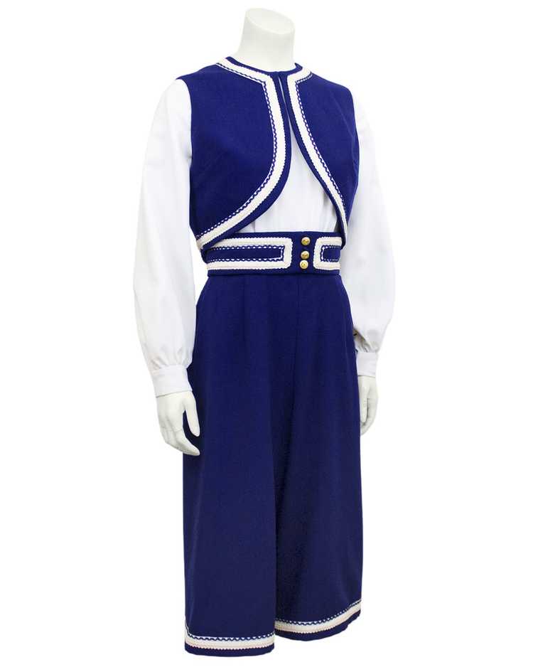 Roger Frères Blue and White Culotte Ensemble - image 1