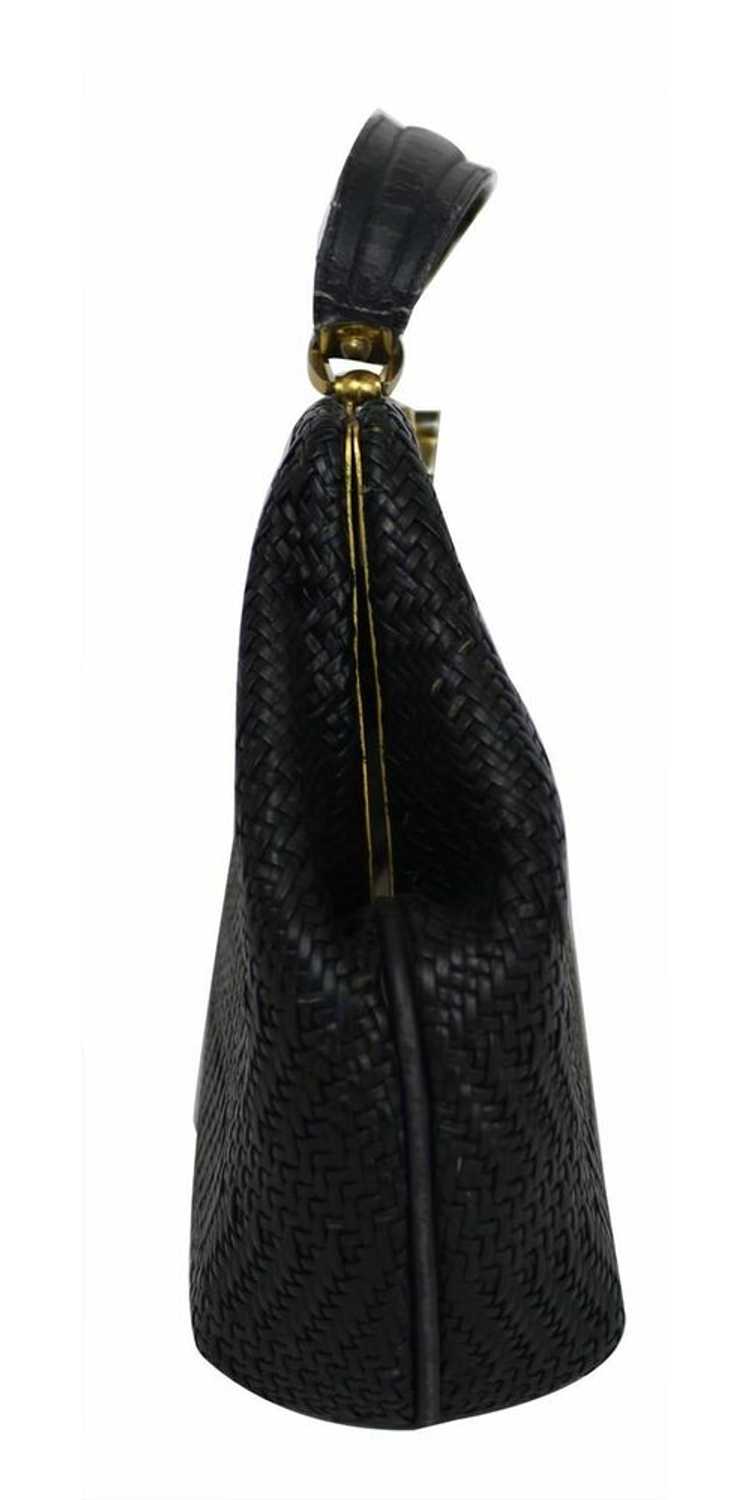 Vintage Roberta di Camerino 1960s Black Woven Bag - image 2