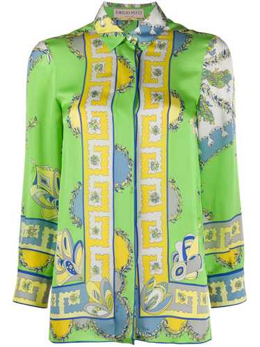 Emilio Pucci Pre-Owned abstract print shirt - Gree