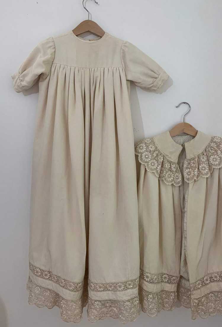 Antique Silk Christening Gown and cape, 19th Cent… - image 7