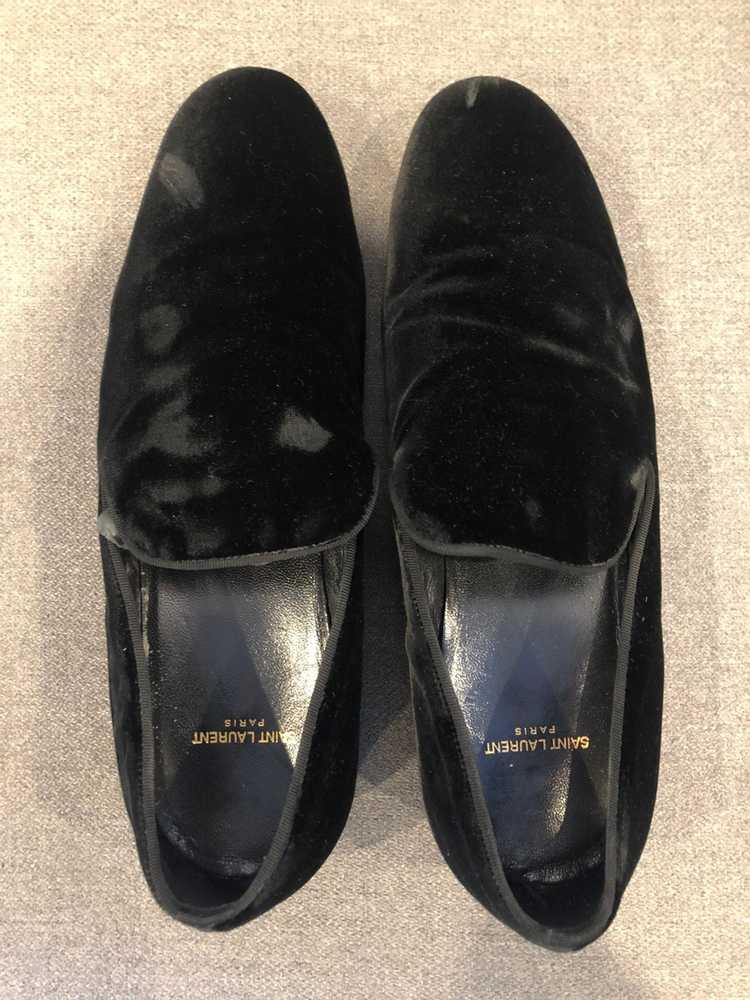 Saint Laurent Paris SLP Velvet Smoking Slippers - image 2