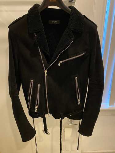 Amiri Amiri Black Shearling Biker Jacket
