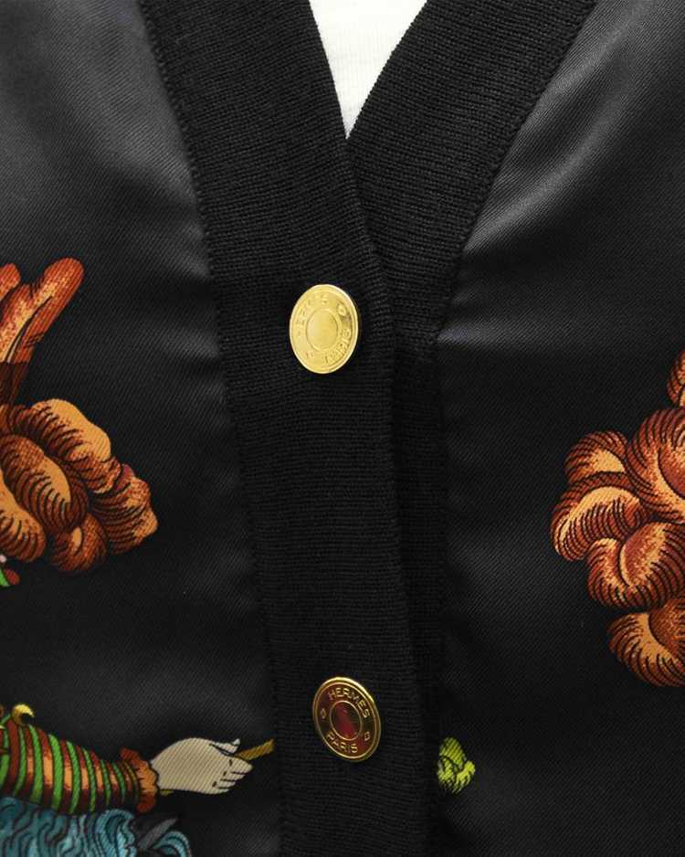 Hermes Black Knit and Silk Vest - image 4
