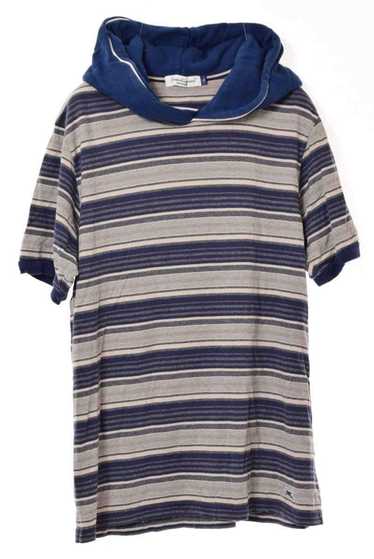 Undercover Undercover Hooded Striped Blue T-shirt