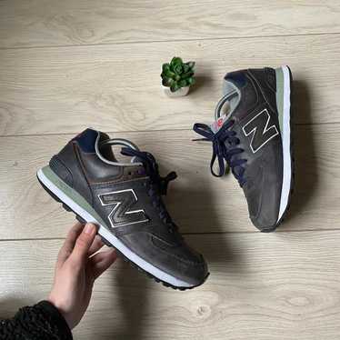 new balance 574 black reflective