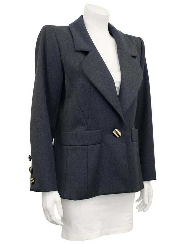 Yves Saint Laurent Grey Blazer - image 1