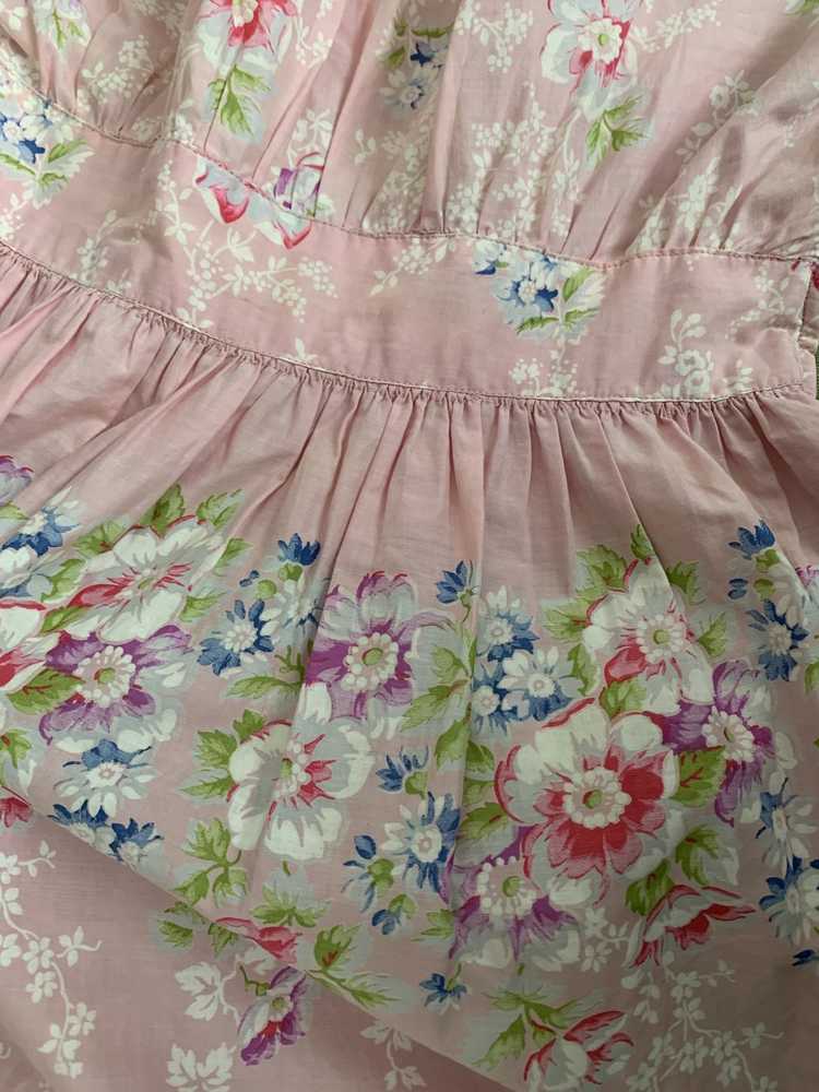 1940s Floral Cotton Dress - image 9