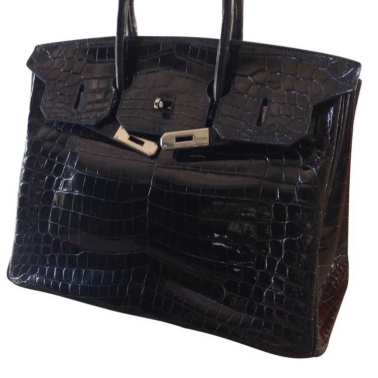Hermès Birkin Bag 35 cm Schwarz Top Zustand Palladium Silver M Quadrat Full  Set