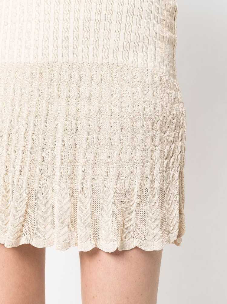 Alaïa Pre-Owned 1990s cable knit miniskirt - Neut… - image 5