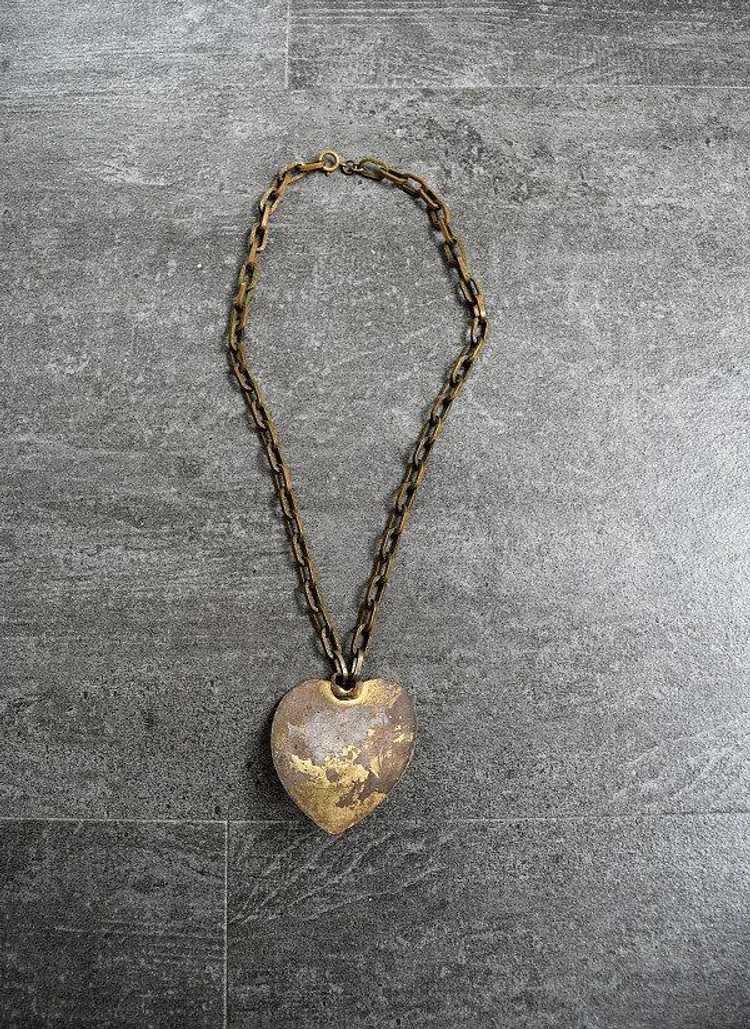 1930s 1940s brass necklace . vintage 30s 40s neck… - image 4