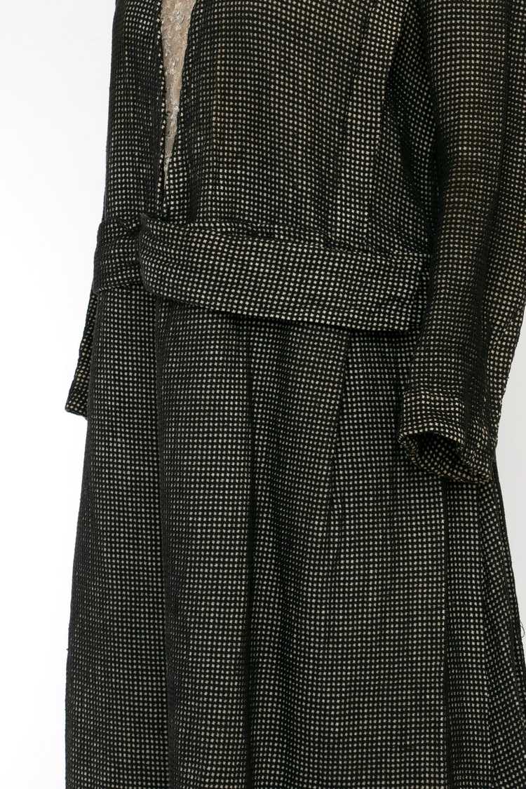 Antique 1910's Black Knit Textured Dress - image 8