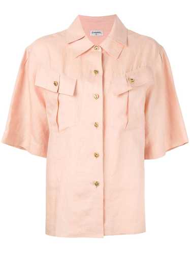 Chanel Pre-Owned pleated collar shirt - Neutrals