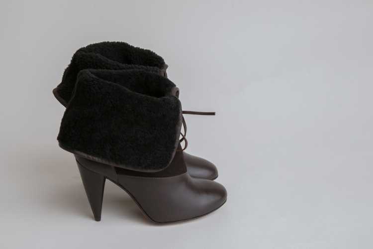 Christophe Lemaire Shearling Ankle Boots - image 2