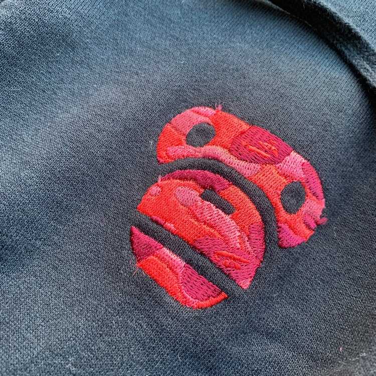 Bape BAPE Red camo Milo embroidery zip up hoodie … - image 3