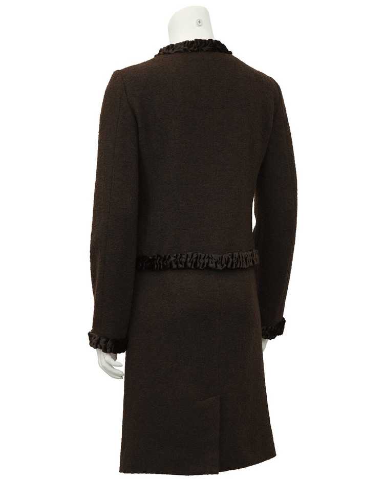 Moschino Brown Wool and Velvet Skirt Suit - image 2