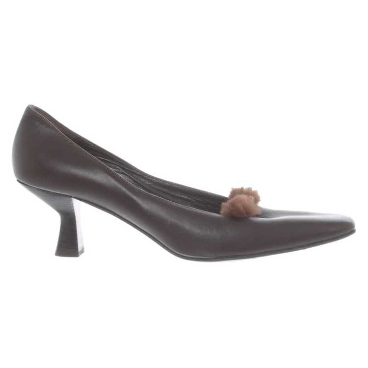 Pollini Pumps/Peeptoes Leather in Brown - image 2