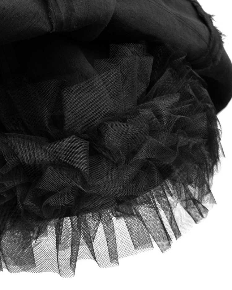Victor Costa Black Tiered Chiffon Strapless Cockt… - image 6