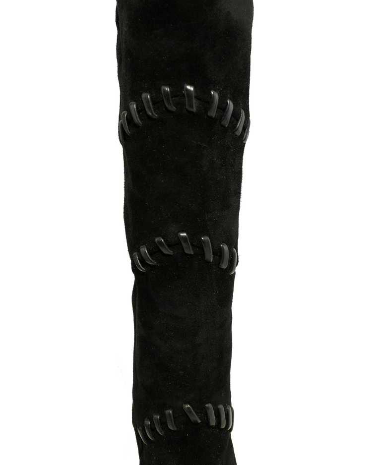 Mario Valentino Black Suede Knee Boots - image 6